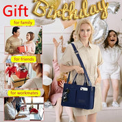Large Canvas Tote Bag for Women – Work Shoulder Handbag with Compartments