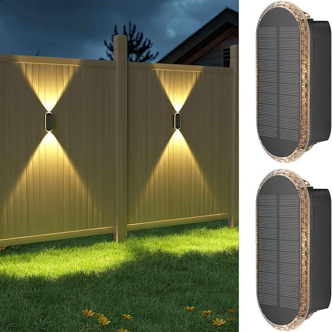 Solar Fence Lights – 4 Pack, 3 Color Options