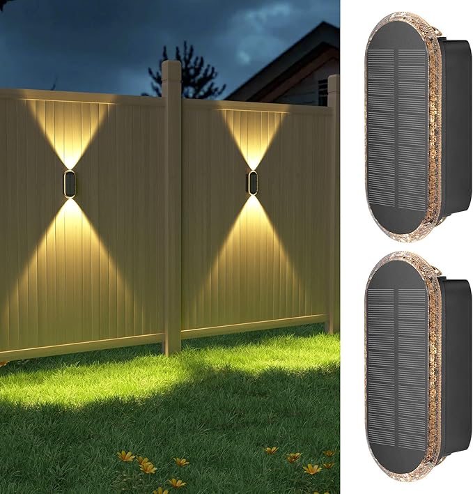 Solar Fence Lights – 4 Pack, 3 Color Options