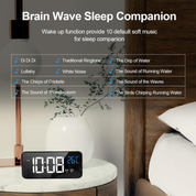 Digital LED Alarm Clock with Temperature, Dual Alarms & Adjustable Brightness
