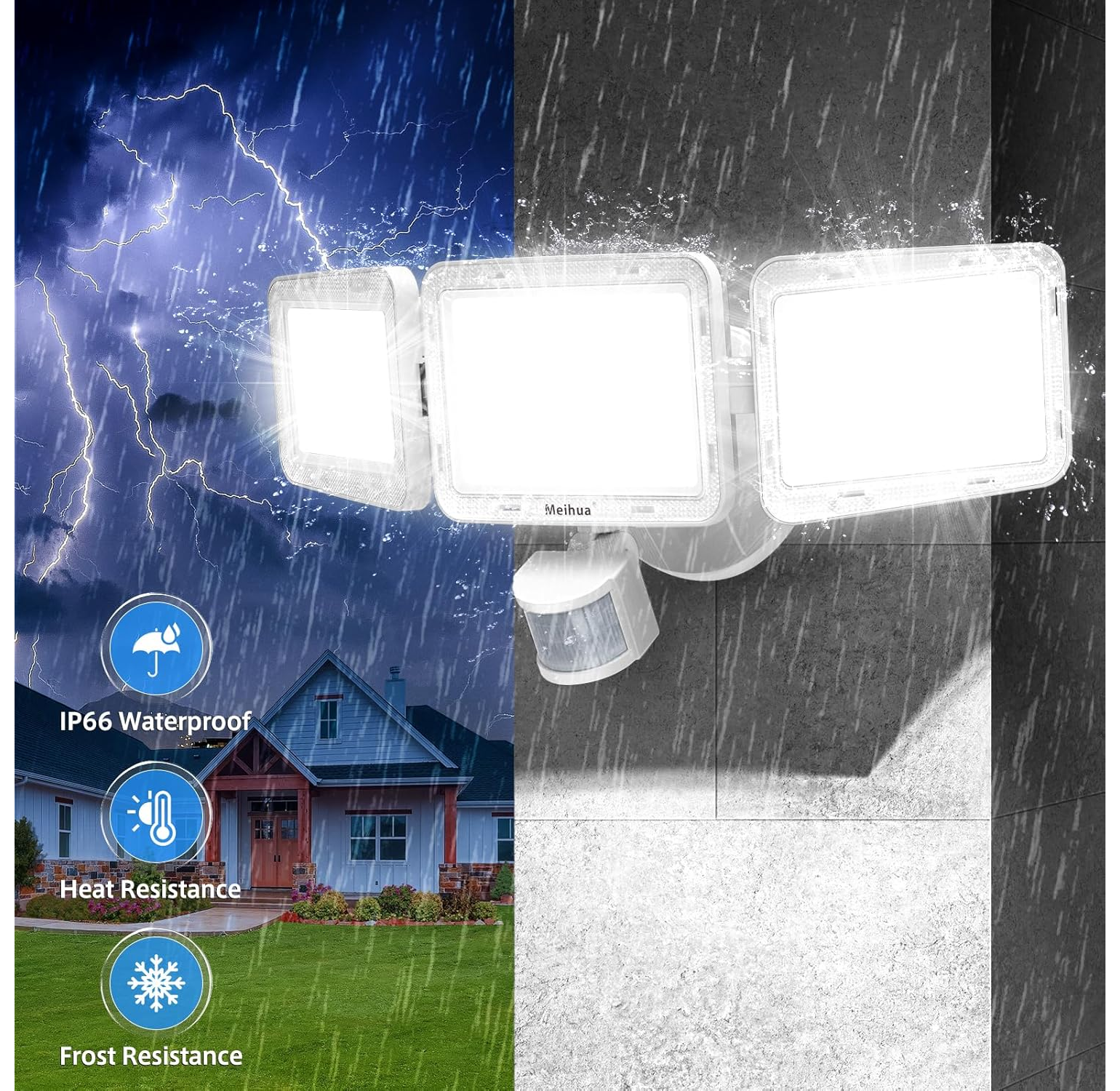 Motion Sensor Security Lights with Remote