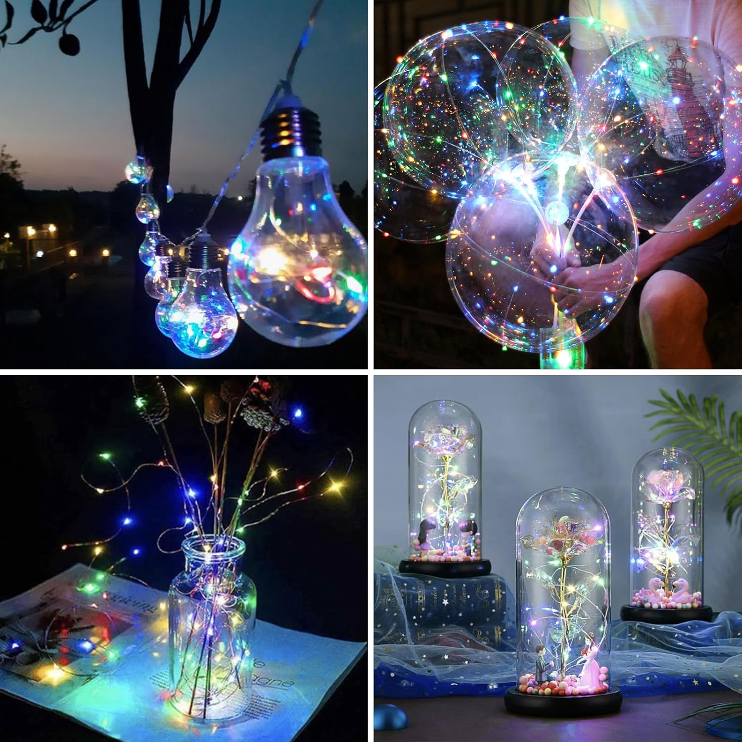 10-Pack Bottle Cork Lights, 20 LED, Multicolor Fairy