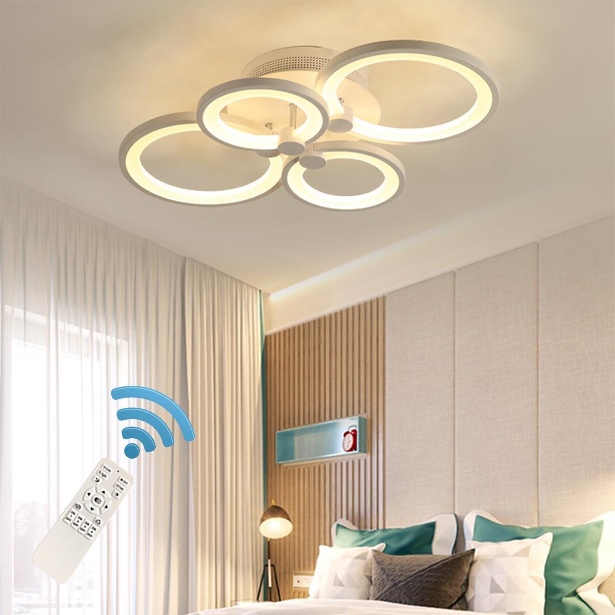 Modern Dimmable LED Ceiling Light – 36W Flush Mount for Home Interiors