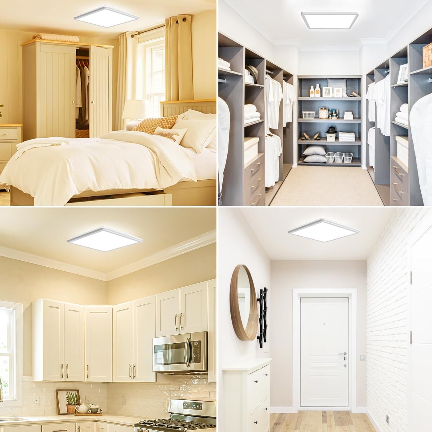 22CM LED Ceiling Light, 18W, 3 CCT Waterproof Flush Mount