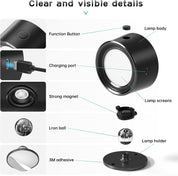 Rechargeable LED Wall Lights – Remote, Dimmable, 360° Rotation