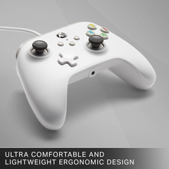 Wired Controller for Xbox Series , Xbox One & PC, Dual Motors, USB Cable – White