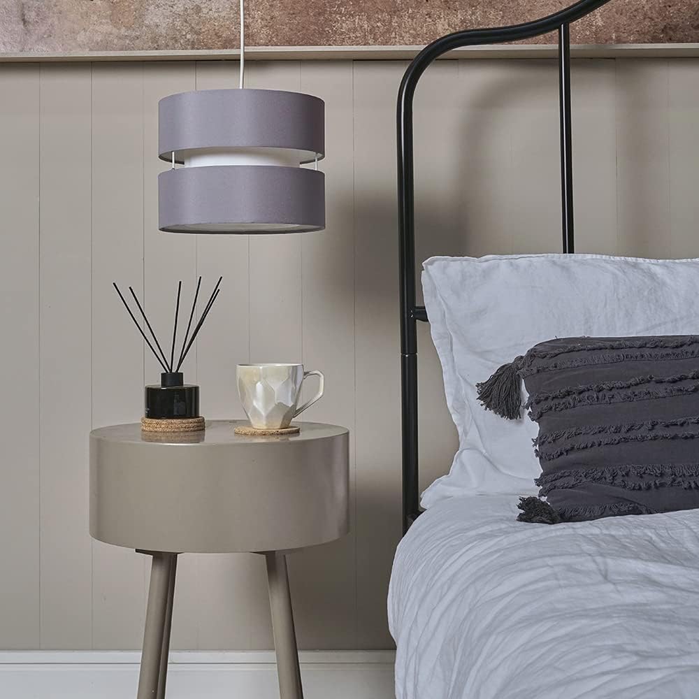 Modern 2 Tier Ceiling Light Shade in a Grey Finish | Pendant Lights, Home Décor & Improvement Essential