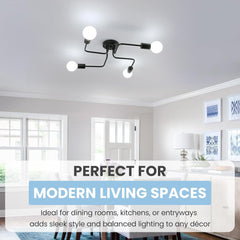 Sputnik Ceiling Light 8-Light Adjustable Modern Flush Mount