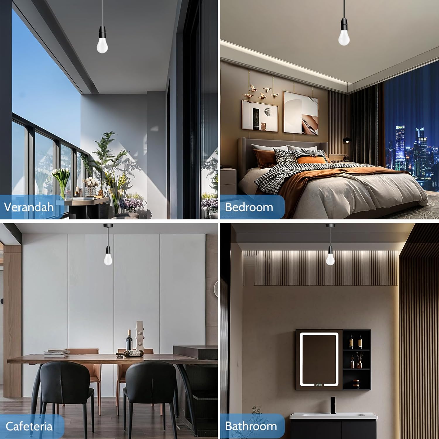 Ceiling Pendant Light Fitting, B22 Lamp Holder, 6”(150mm), Black Plastic Light Bulb Holder, Ceiling Rose for Kitchen Island Living Room Bedroom Lightings