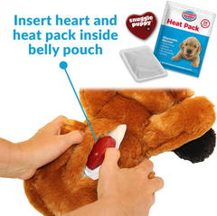 Puppy Heartbeat Stuffed Toy for Dogs, Calming Aid & Anxiety Relief (Brown)