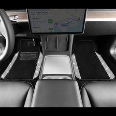 Luxury Bling Diamond Car Floor Mats – 4PCS Sparkly Rhinestone Waterproof Set for Cars, SUVs & Vans (Black Silver)