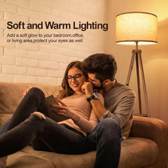 Solid Wood Tripod Floor Lamp with Remote & Shelf