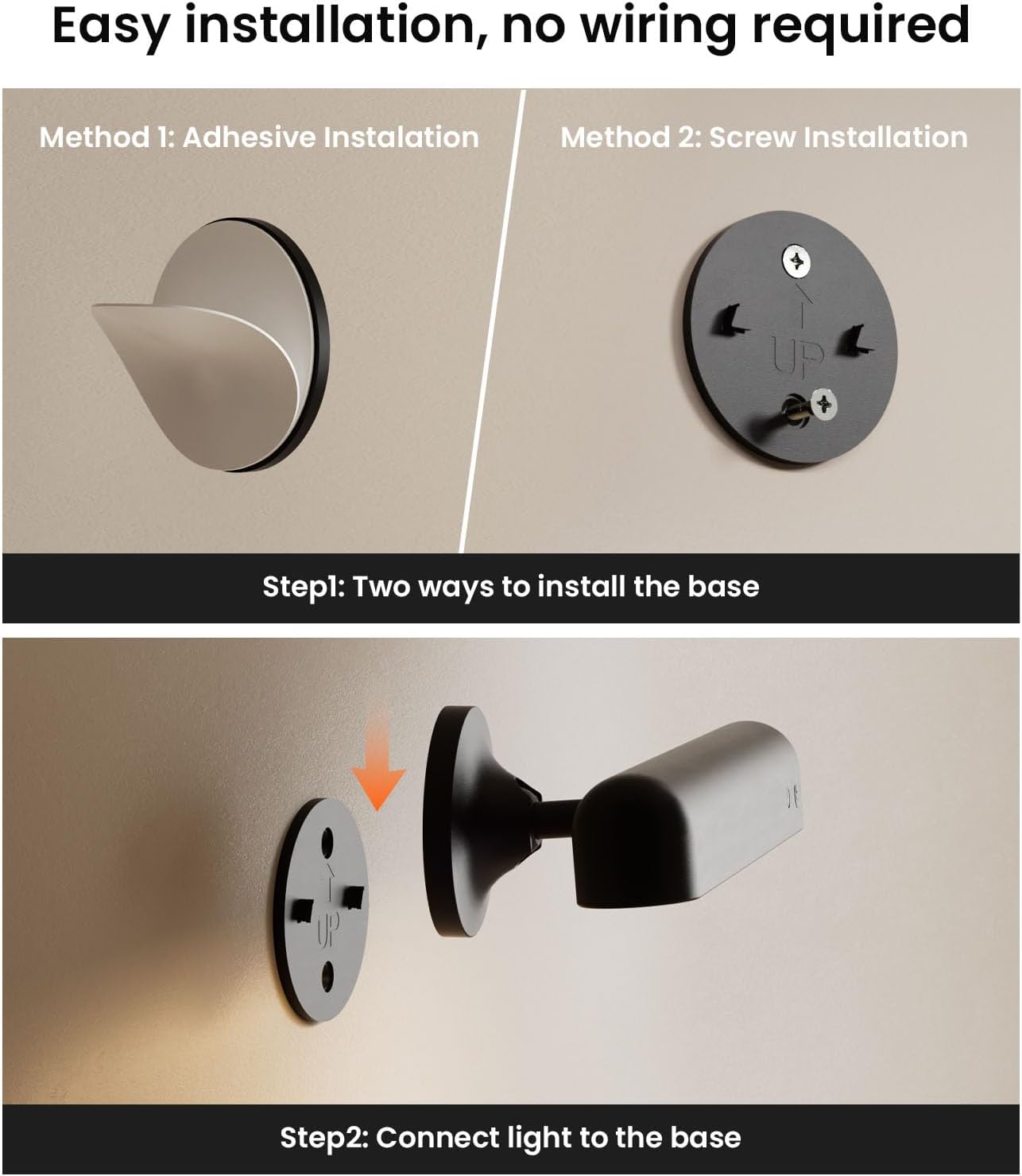 PopoIron Rechargeable RGB Wall Sconce with Remote Control