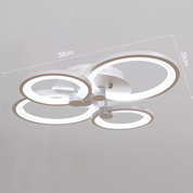 Modern LED Ceiling Chandelier – Chic Acrylic & Aluminum Pendant Light for Living Room & Bedroom