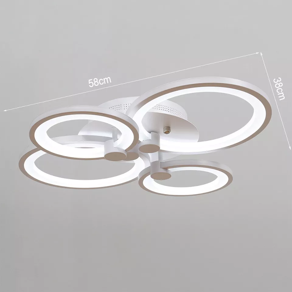 Modern LED Ceiling Chandelier – Chic Acrylic & Aluminum Pendant Light for Living Room & Bedroom