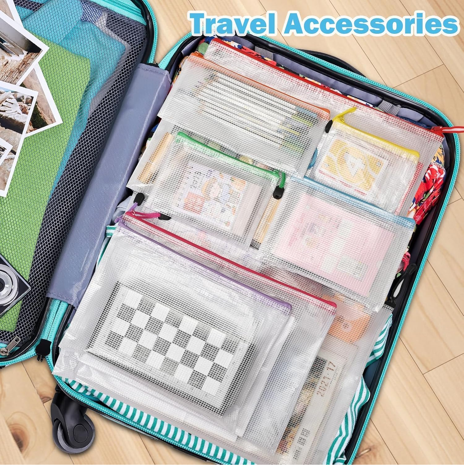 20PCS Zip Lock Document Wallets – Multi-Size Plastic Folders for Office & School