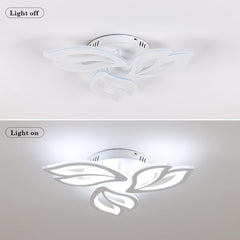 LED Ceiling Lights, 40W Modern Petals Acrylic White LED Ceiling Lamp | Cold White 6500K