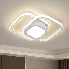 32W LED Ceiling Light, 4000K Neutral White, Modern Double Square Aluminum Ceiling Light