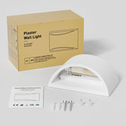 Modern White Plaster LED Wall Light – 7W G9 Bulb Included