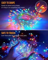 2 Pack Battery Fairy Lights, 5ft 60 LED Multicolor