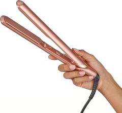 Rose Gold Ceramic Hair Straightener – Fast Heat, 3 Settings, Travel Friendly