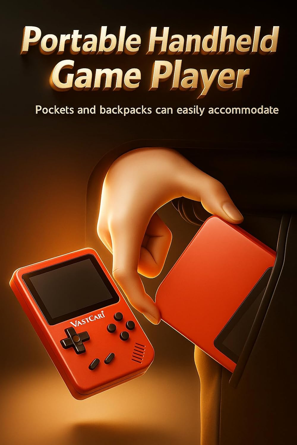 Handheld Game Console 3.0" Screen with 400+ Classic Games, Rechargeable & TV Out
