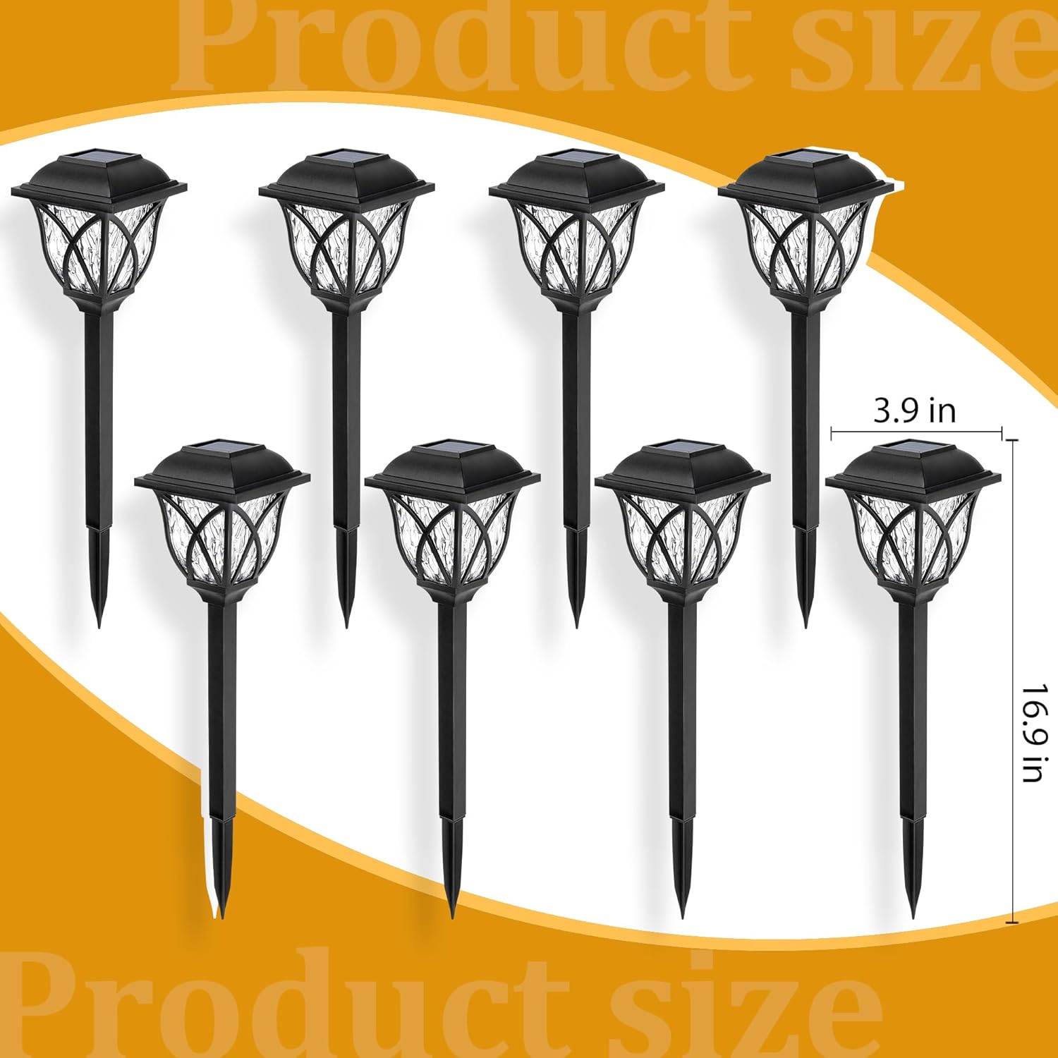 6-Pack Warm White Solar Garden Lights for Pathways
