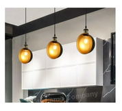 Vintage Antique Bowl Hanging Ceiling Pendant Shade – Black Gold Diner Light H3017