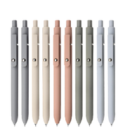 Gel Pens 0.5mm Fine Point | Smooth Black Ink | Retractable Silicone Grip (5 Pcs Morandi)