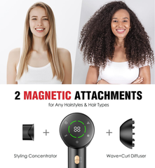 Professional 110,000 RPM Ionic Hair Dryer – Fast, Quiet & Lightweight Blow Dryer