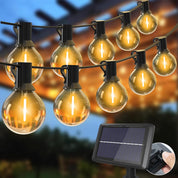 Solar Festoon String Lights – Warm White Outdoor LED Party Decor
