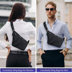 Anti-Theft Crossbody Sling Bag for Men & Women – Waterproof Travel Chest Pack