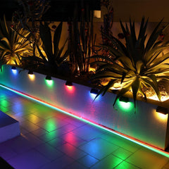 Solar Step Lights 4 Pack – RGB Decking Lights with 8 Colours & 11 Modes