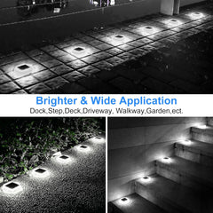 Solar Deck Lights 4 Pack – Outdoor Waterproof Ground Pathway