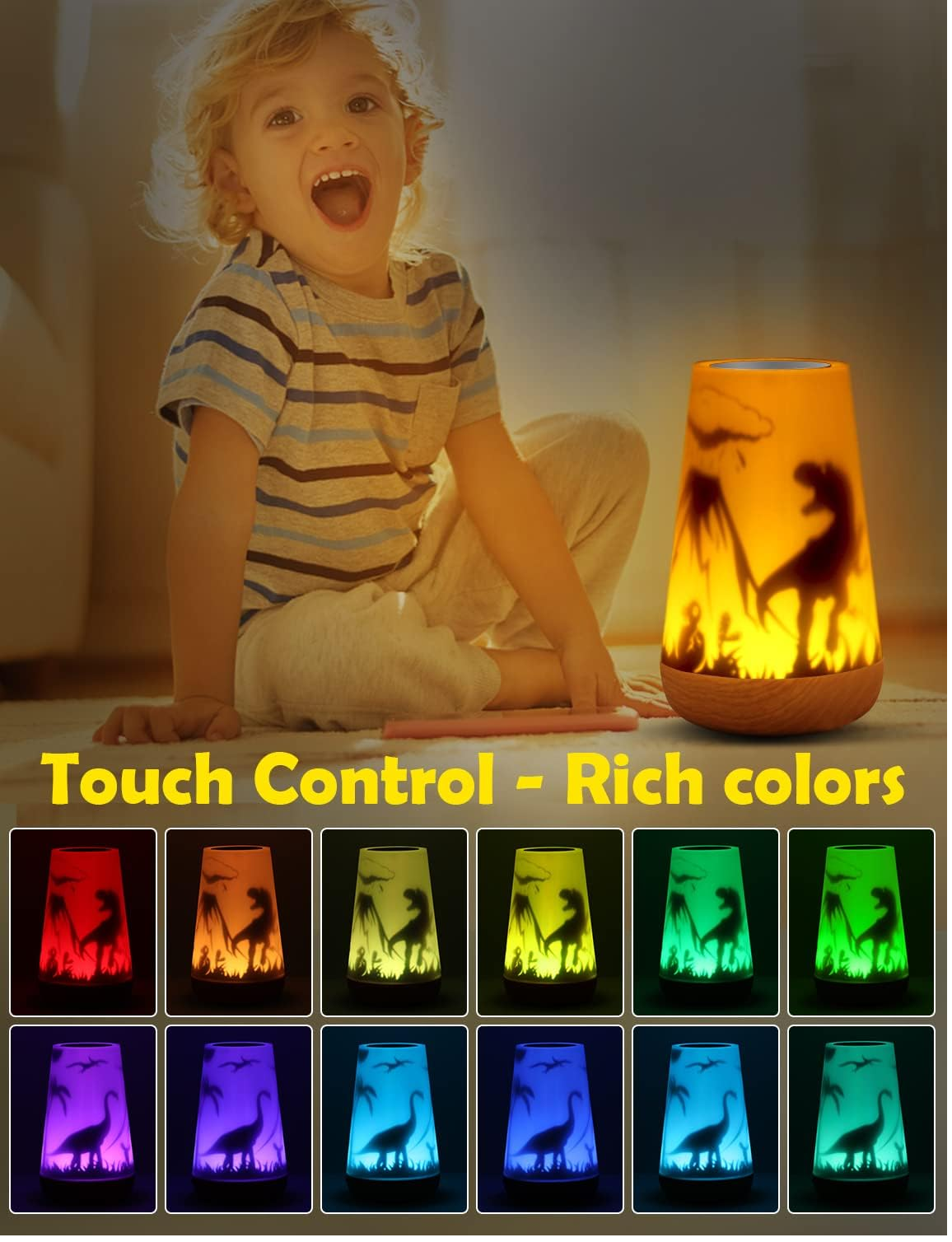 Mostof 16-Color Rechargeable Fairy Night Light with Timer – Touch & Remote Controlled LED Lamp for Home, Bedroom, and Kids