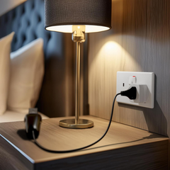 Universal Electric Shaver Adaptor Plug – UK 2 Pin to 3 Pin Converter, White