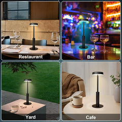 Rechargeable RGB Bedside Lamp, Touch Dimmable Cordless Light