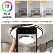 27W Modern Ceiling Light LED, 40cm Black LED Dimmable Ceiling Lights Fixtures with Switch Control, Square Flush Mount Ceiling Lamp for Living Room