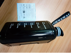 2.2L Large Triangular Gym Water Bottle – Leakproof BPA-Free Plastic Jug Black