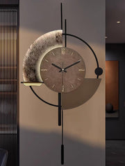Decorative Silent Wall Clock with Pendulum 16.5x31.5in