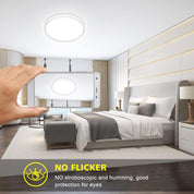 24W LED Ceiling Light – 5000K Daylight, IP44 Waterproof, 2200LM, Ø28.5cm