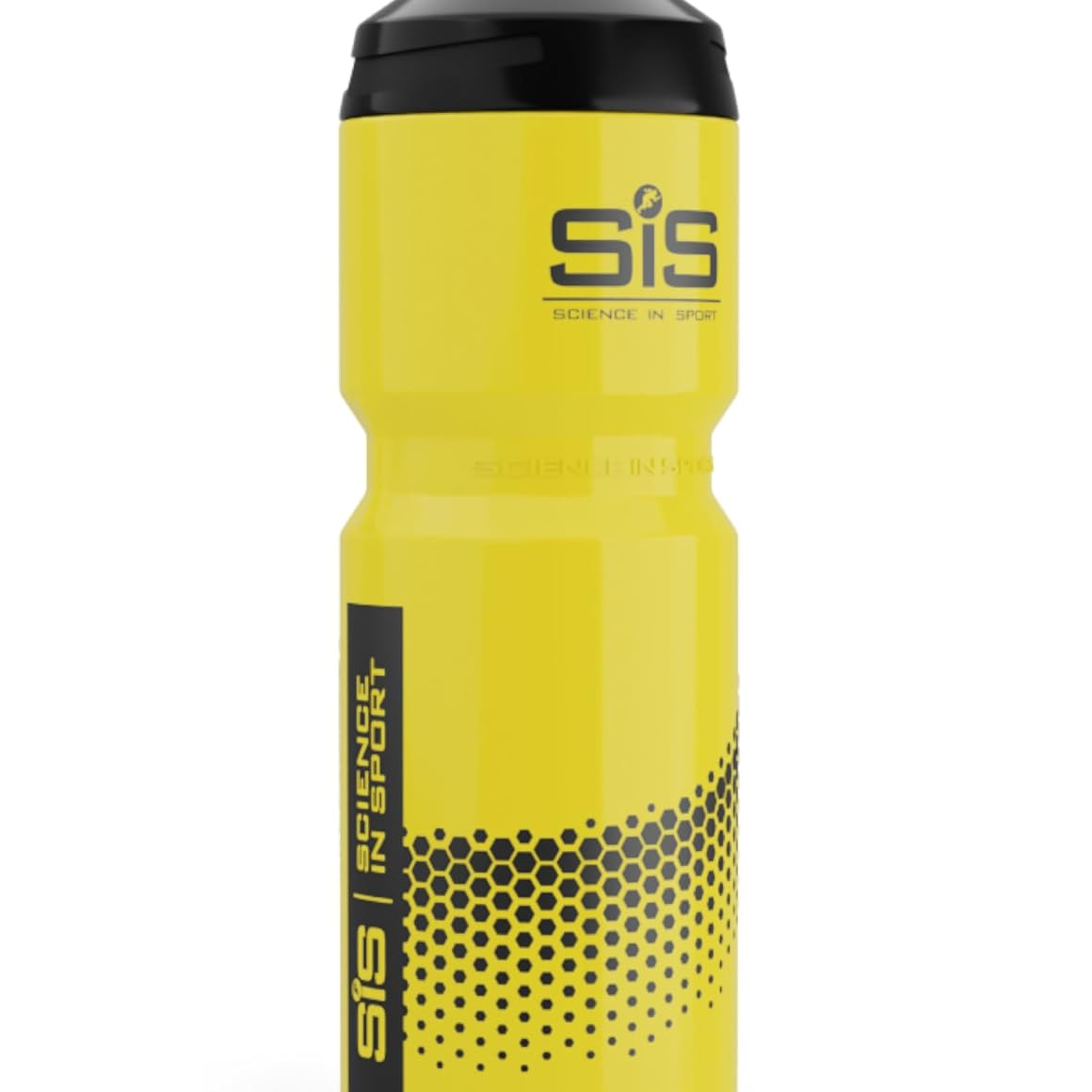 800ml Clear Sports Water Bottle – Transparent Plastic Bottle with Black Logo for Gym & Travel