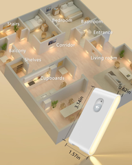 Wireless Motion Sensor Stair Lights – USB Rechargeable Magnetic Night Lights (4 Pack)