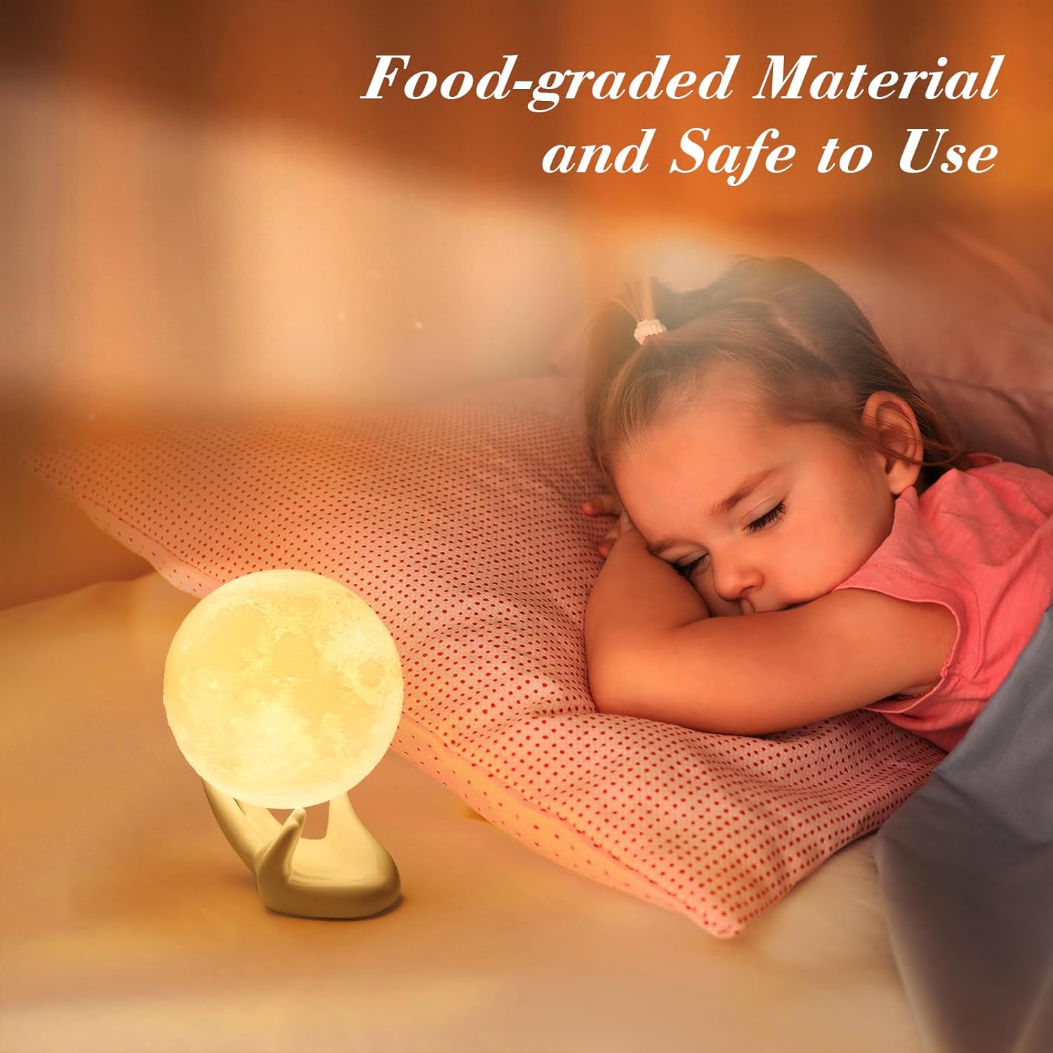 3D Printed Moon Lamp Touch Control Night Light