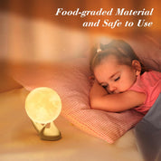 3D Printed Moon Lamp Touch Control Night Light