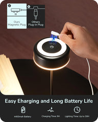 Rechargeable Touch Lamp, Dimmable LED Table Light Black