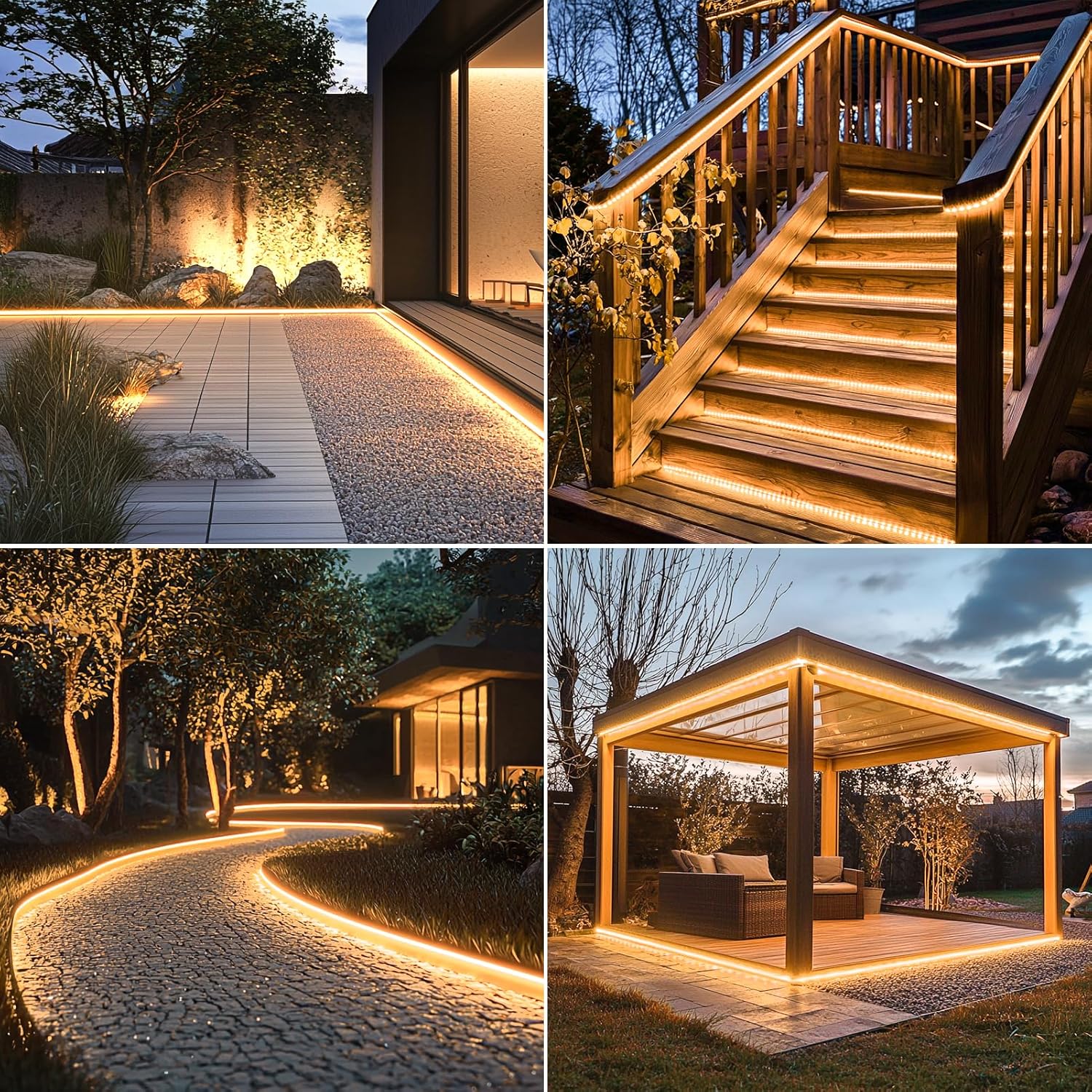 Solar LED Strip Lights – 10M 640 LEDs, Remote Control, Waterproof Outdoor Lighting