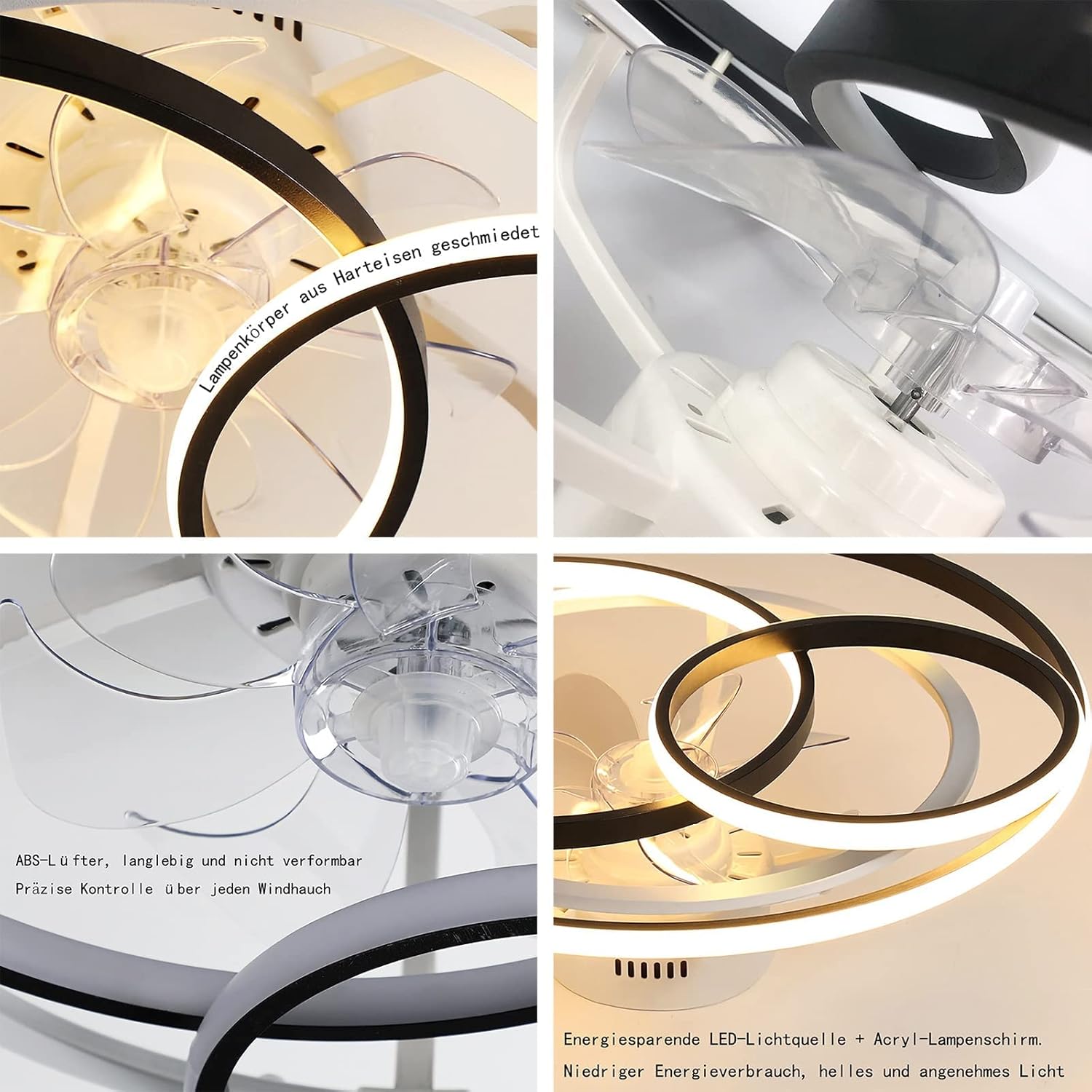 Ceiling Fan with LED Light & Remote Control