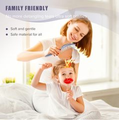 Anti-Tangle Detangling Hair Brush for Wet & Dry Hair, Spiral Massaging Brush, Purple