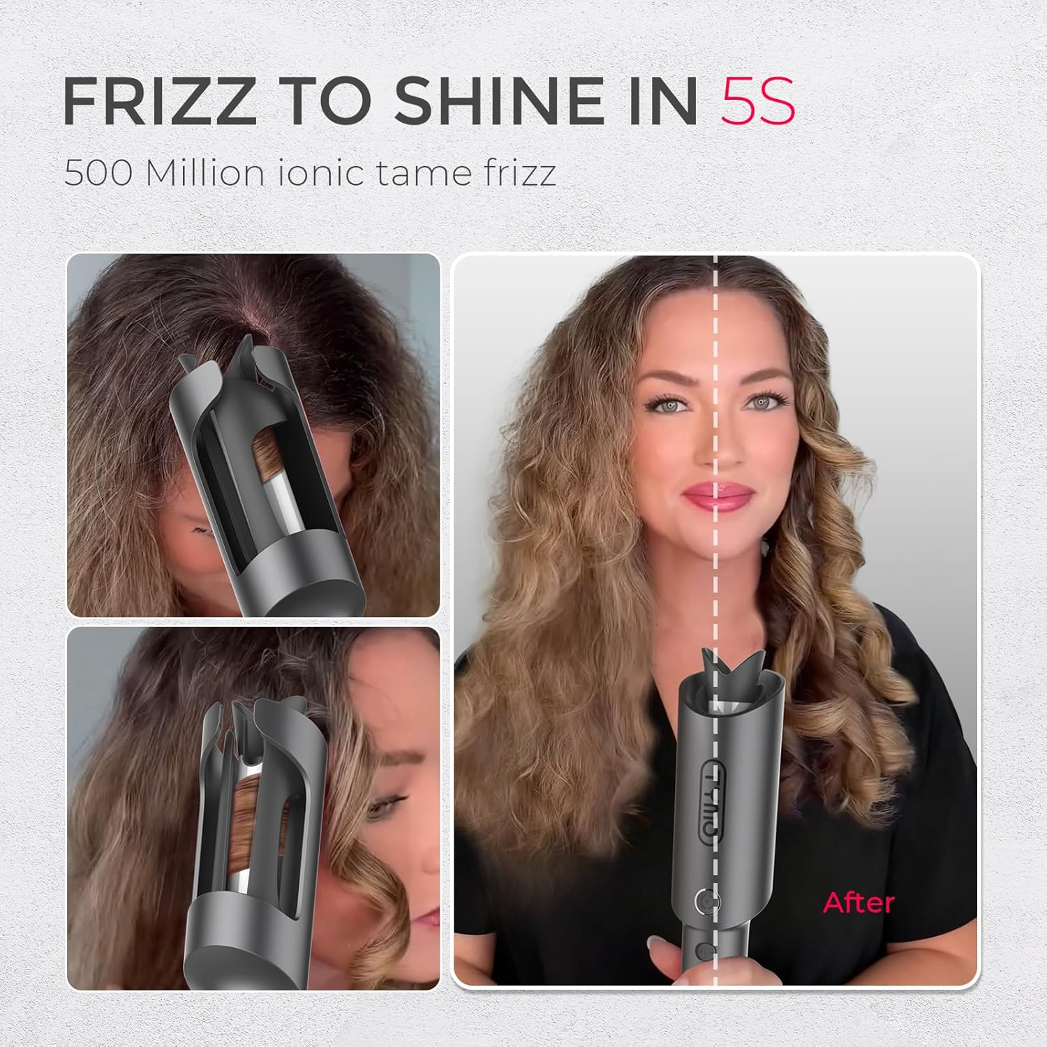 1-Inch Automatic Rotating Curling Iron – Ionic Ceramic Beach Waves Hair Curler